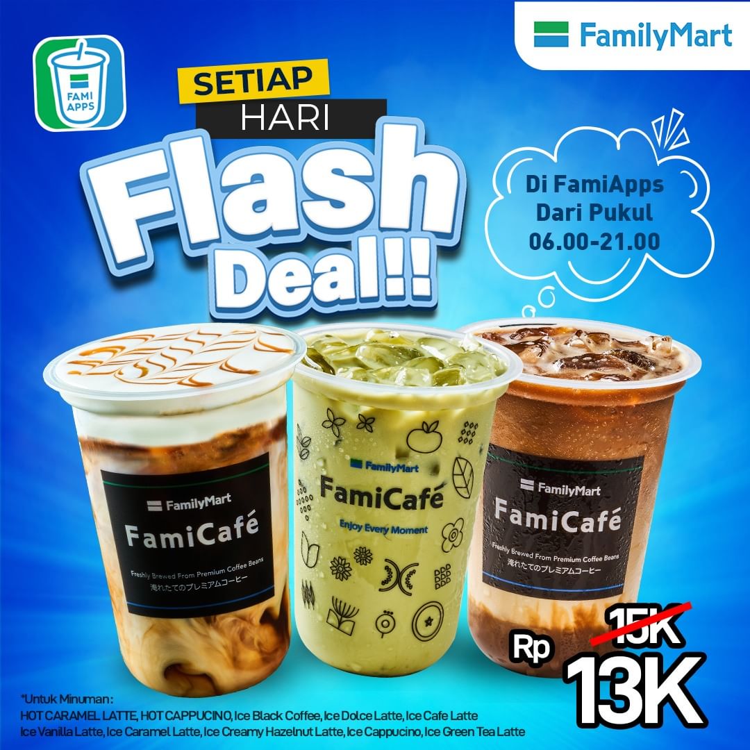 Promo Familymart Flash Deal Aneka Minuman Hanya Rp 13K